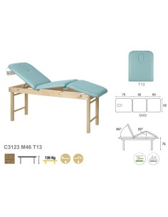Camilla Ecopostural Fija Madera 3 Cuerpos C3123 2