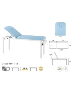 Camilla Ecopostural Fija Metálica 2 Cuerpos C4520 2