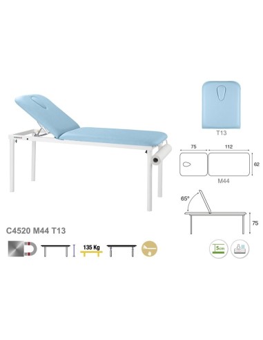 Camilla Ecopostural Fija Metálica 2 Cuerpos C4520