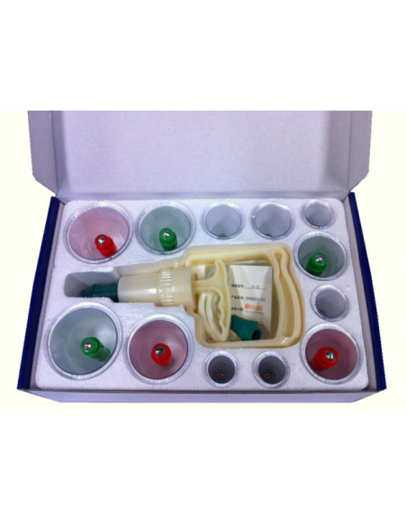 estuche Ventosa plástico China con aspirador e imanes 12 piezas