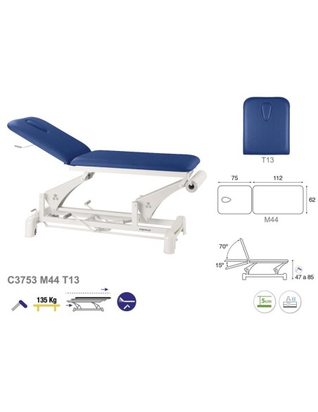 Camilla Ecopostural Hidráulica 2 Cuerpos C3753M44T13
