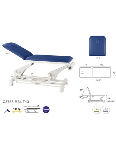 Camilla Ecopostural Hidráulica 2 Cuerpos C3753M64T13