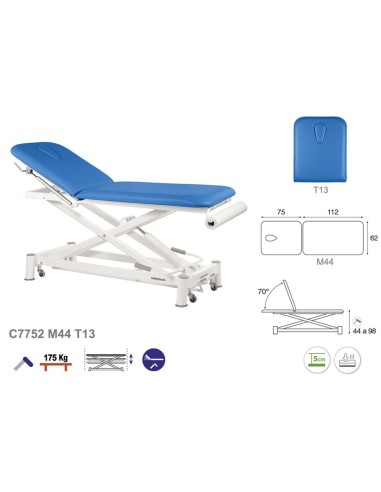 Camilla Ecopostural Hidráulica Tijera Blanca 2 Cuerpos C7752 M44