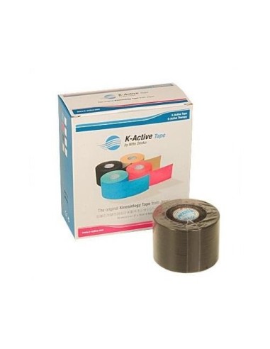 Vendaje neuromuscular K-ACTIVE 5cmx5m. negro