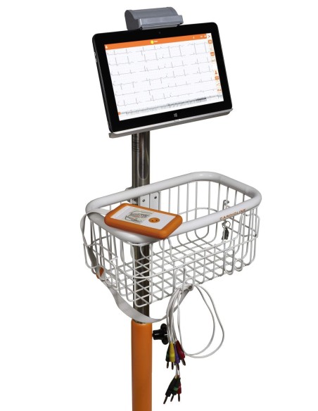 Electrocardiógrafo Cardioline TouchECG HD+ con Tablet y carro 1