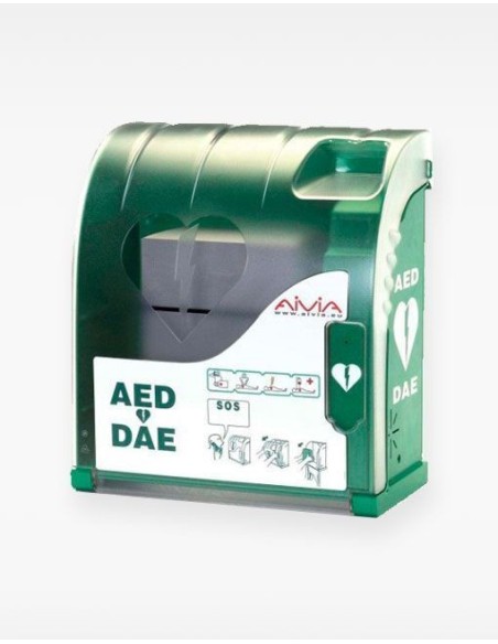 Vitrina AIVIA 100 con alarma para desfibrilador semiautomático