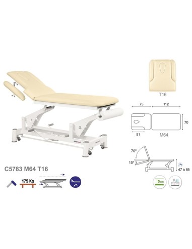 Camilla Ecopostural Hidráulica Biela Blanca 2 Cuerpos C5783M64T16