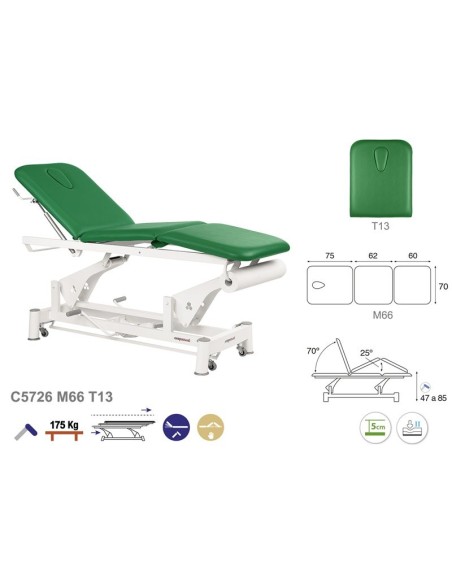 Camilla Ecopostural Hidráulica 3 Cuerpos C5726M66T13