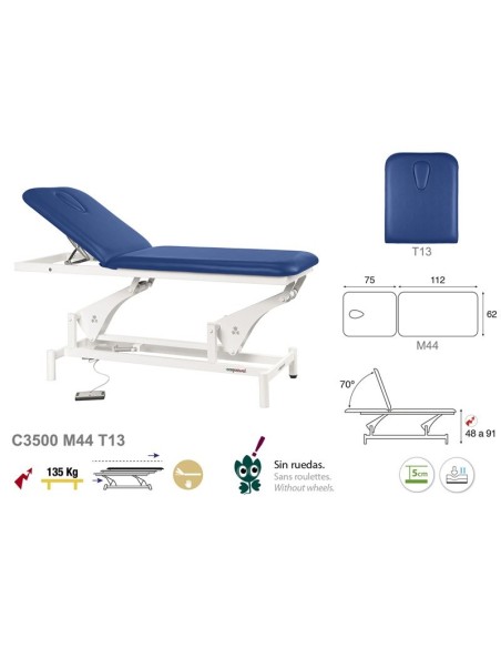 Camilla Ecopostural Eléctrica biela blanca 2 Cuerpos C3500M44T13