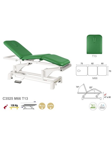 Camilla Ecopostural Eléctrica 3 Cuerpos C3525M66T13