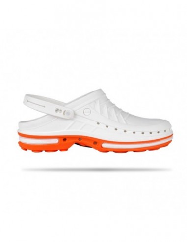 Zueco CLOG WOCK Nursing Care Blanco/ Naranja