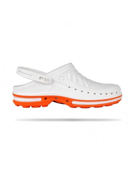 Zueco CLOG WOCK Nursing Care Blanco/ Naranja