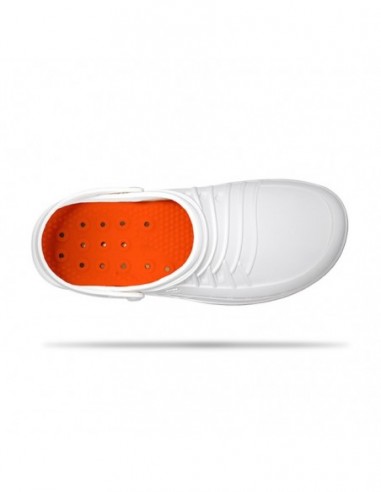 Zueco CLOG WOCK Nursing Care Blanco/ Naranja