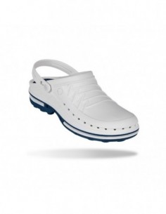 Zueco CLOG WOCK Nursing Care Blanco/Azul 2