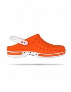 Zueco CLOG WOCK Nursing Care Naranja/ Blanco