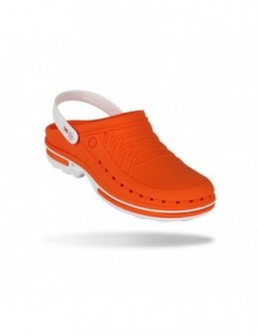 Zueco CLOG WOCK Nursing Care Naranja/ Blanco 2