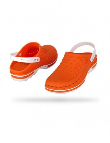 Zueco CLOG WOCK Nursing Care Naranja/ Blanco