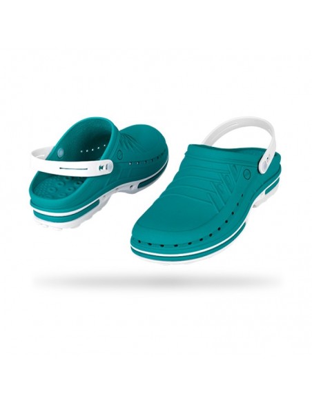 Zueco CLOG WOCK Nursing Care Verde/ Blanco