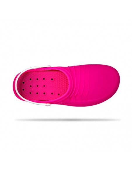 Zueco CLOG WOCK Nursing Care Fucsia/ Blanco
