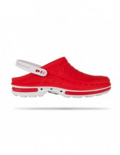 Zueco CLOG WOCK Nursing Care Rojo/ Blanco