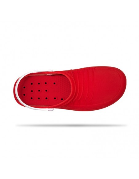 Zueco CLOG WOCK Nursing Care Rojo/ Blanco