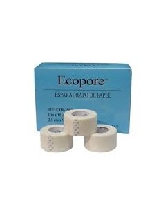Esparadrapo de papel Ecopore 2,5 cm x 9,2m